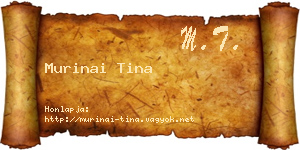 Murinai Tina névjegykártya